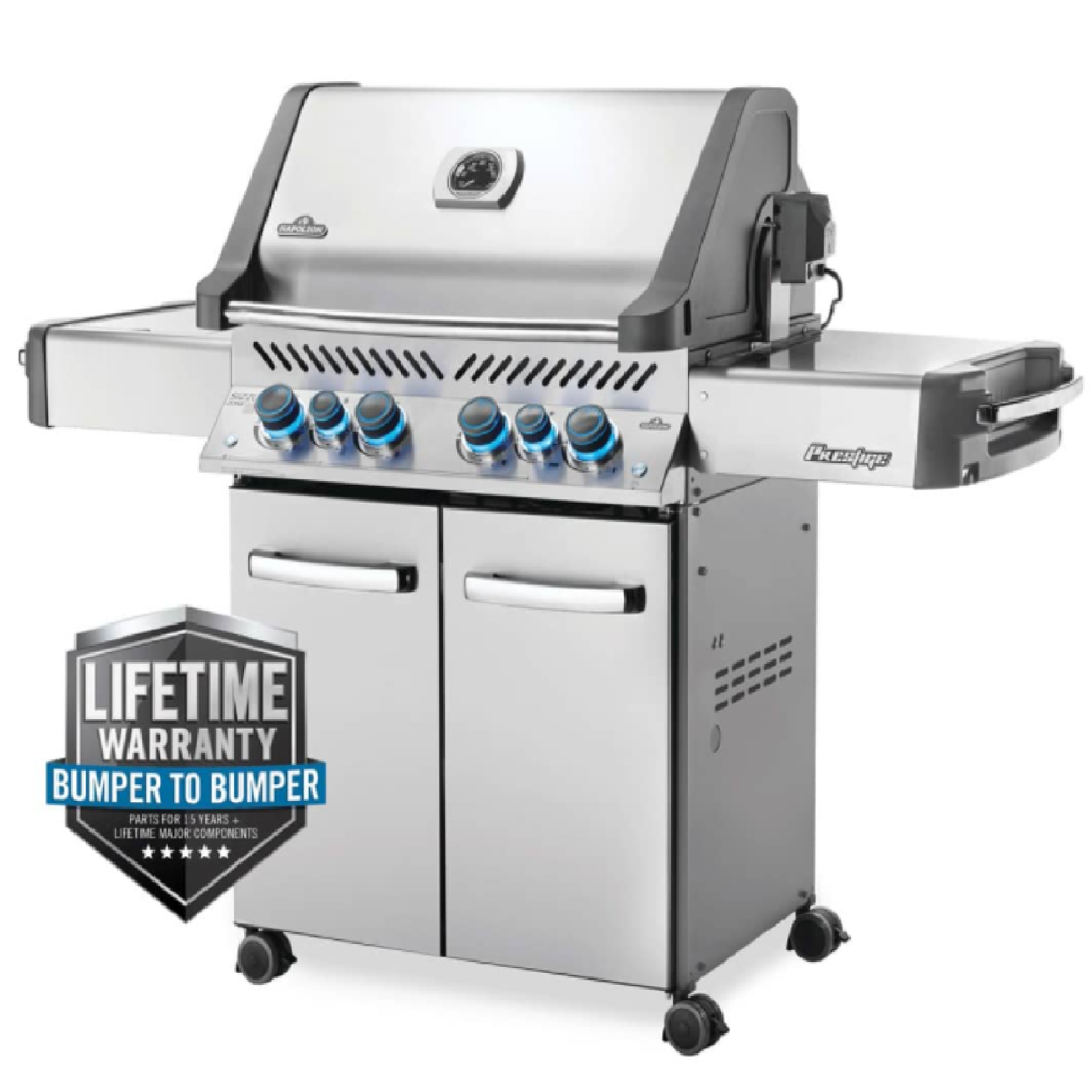 Napoleon Prestige 500 Propane Gas Grill with Infrared Side And Rear Burners